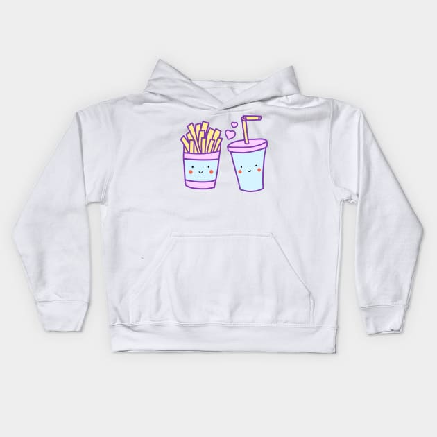 Fast Food Love Kids Hoodie by designminds1